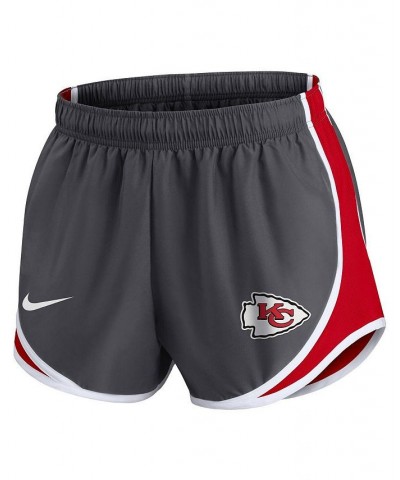 Women's Charcoal Kansas City Chiefs Plus Size Logo Performance Tempo Shorts Charcoal $24.20 Shorts