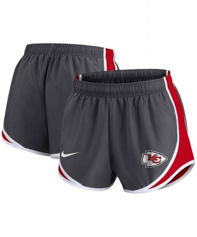 Women's Charcoal Kansas City Chiefs Plus Size Logo Performance Tempo Shorts Charcoal $24.20 Shorts