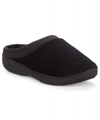 Microterry Pillowstep Slippers with Satin Trim Black $22.40 Shoes