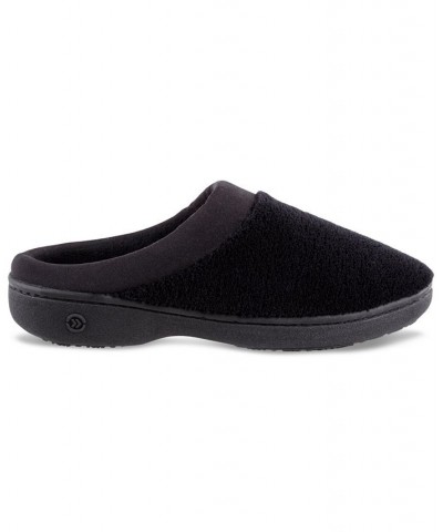 Microterry Pillowstep Slippers with Satin Trim Black $22.40 Shoes