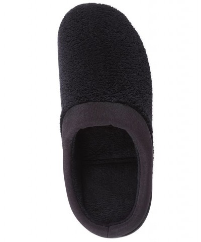 Microterry Pillowstep Slippers with Satin Trim Black $22.40 Shoes