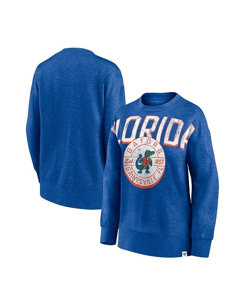 Women's Branded Heathered Royal Florida Gators Jump Distribution Pullover Sweatshirt Heathered Royal $34.44 Sweatshirts