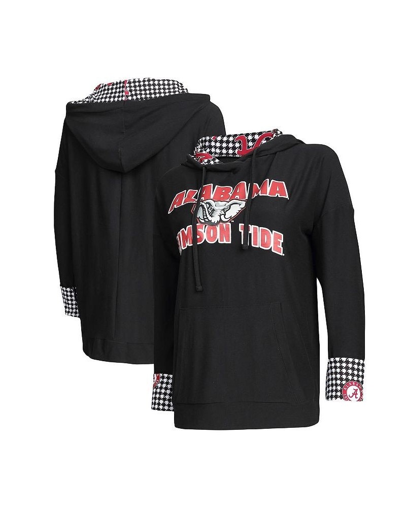 Women's Black Alabama Crimson Tide Fairway Houndstooth Pullover Hoodie Black $35.09 Sweatshirts