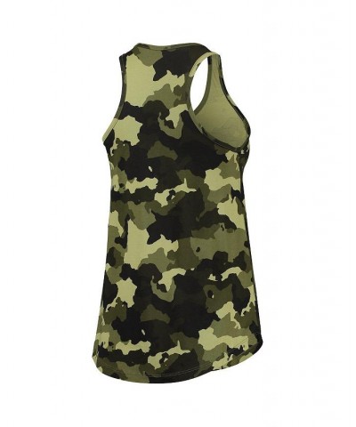 Women's Green Boston Red Sox 2022 MLB Armed Forces Day Camo Racerback Tank Top Green $23.59 Tops