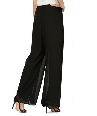 Wide-Leg Chiffon Pants Black $42.57 Pants