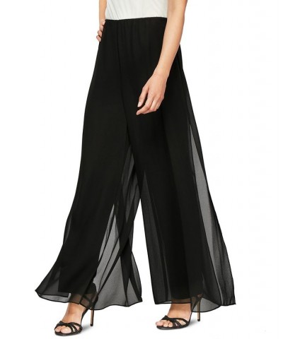 Wide-Leg Chiffon Pants Black $42.57 Pants