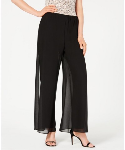 Wide-Leg Chiffon Pants Black $42.57 Pants