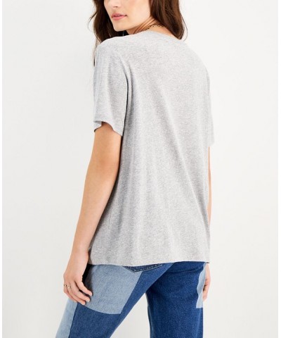 Juniors' Classic Mickey Graphic T-Shirt Heather Grey $11.39 Tops