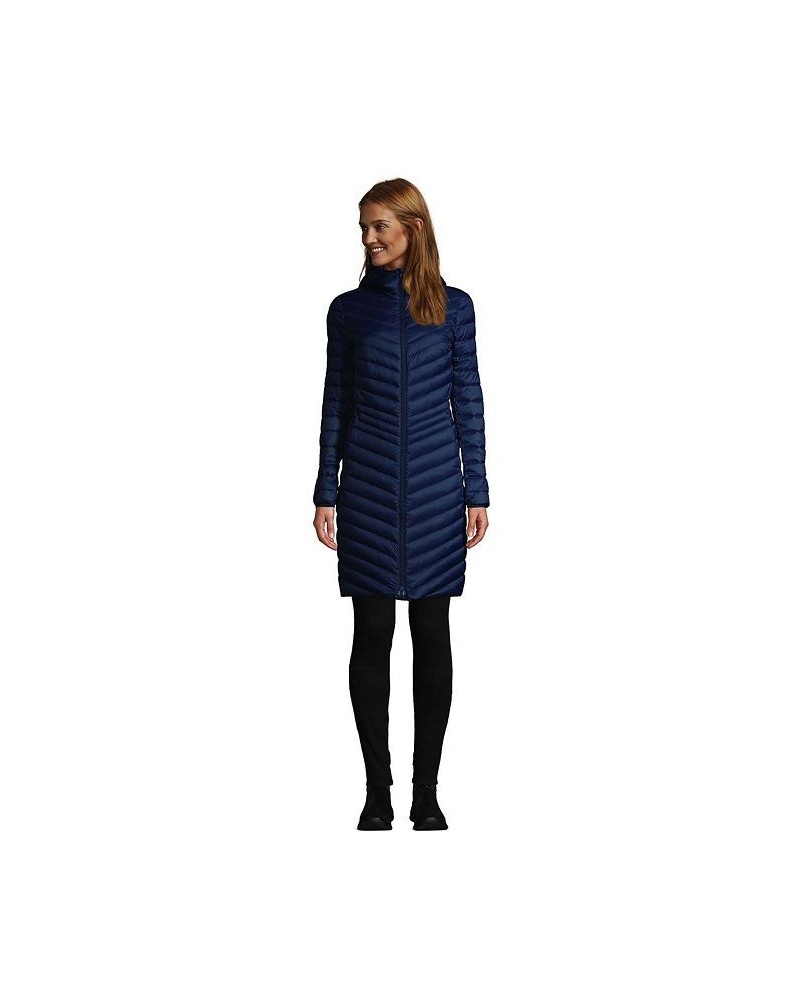 Women's Tall Ultralight Packable Down Coat Deep sea navy $75.23 Coats