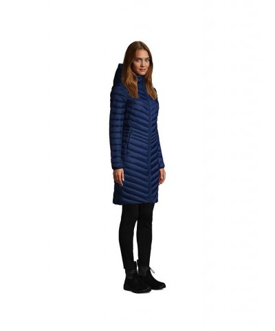 Women's Tall Ultralight Packable Down Coat Deep sea navy $75.23 Coats