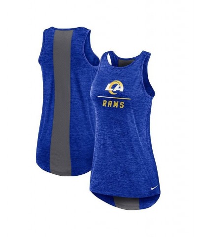 Women's Royal Los Angeles Rams High Neck Performance Tank Top Royal $26.99 Tops