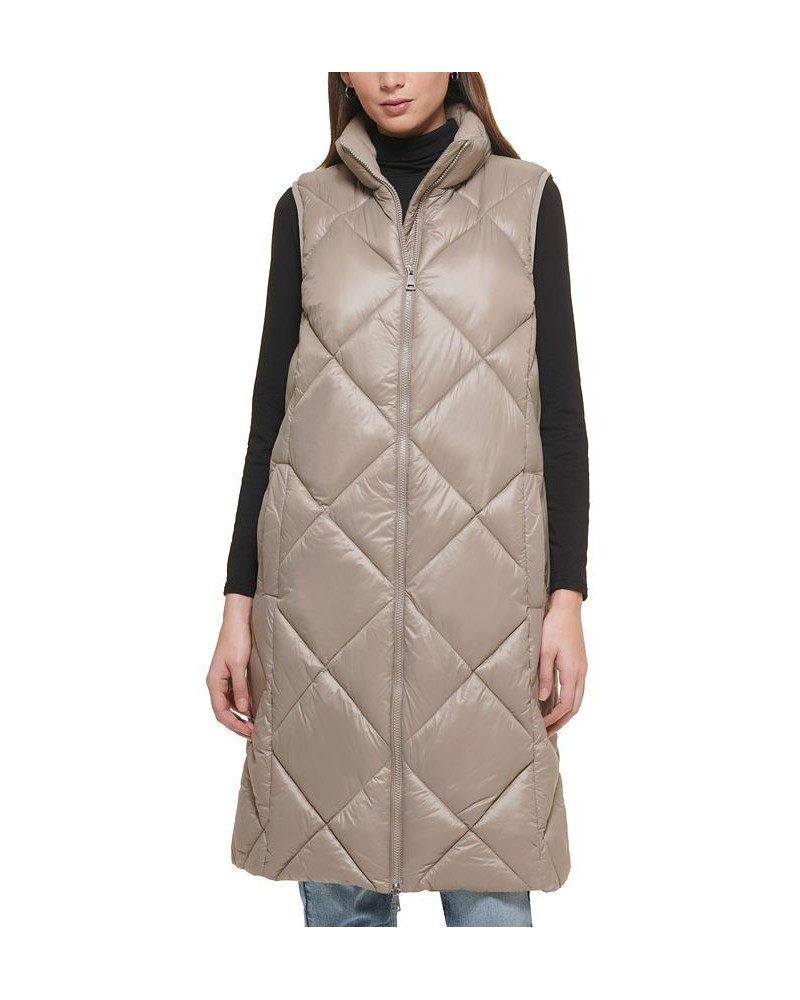 Women's Diamond-Quilt Sleeveless Jacket Thistle $71.64 Jackets