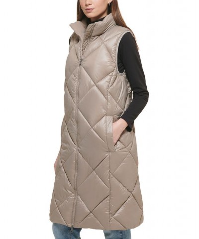 Women's Diamond-Quilt Sleeveless Jacket Thistle $71.64 Jackets