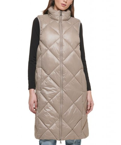 Women's Diamond-Quilt Sleeveless Jacket Thistle $71.64 Jackets