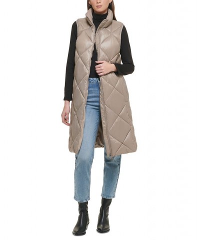 Women's Diamond-Quilt Sleeveless Jacket Thistle $71.64 Jackets