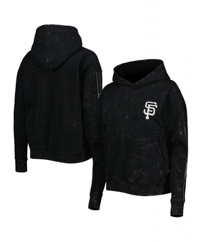 Women's Black San Francisco Giants Marble Pullover Hoodie Black $50.60 Sweatshirts