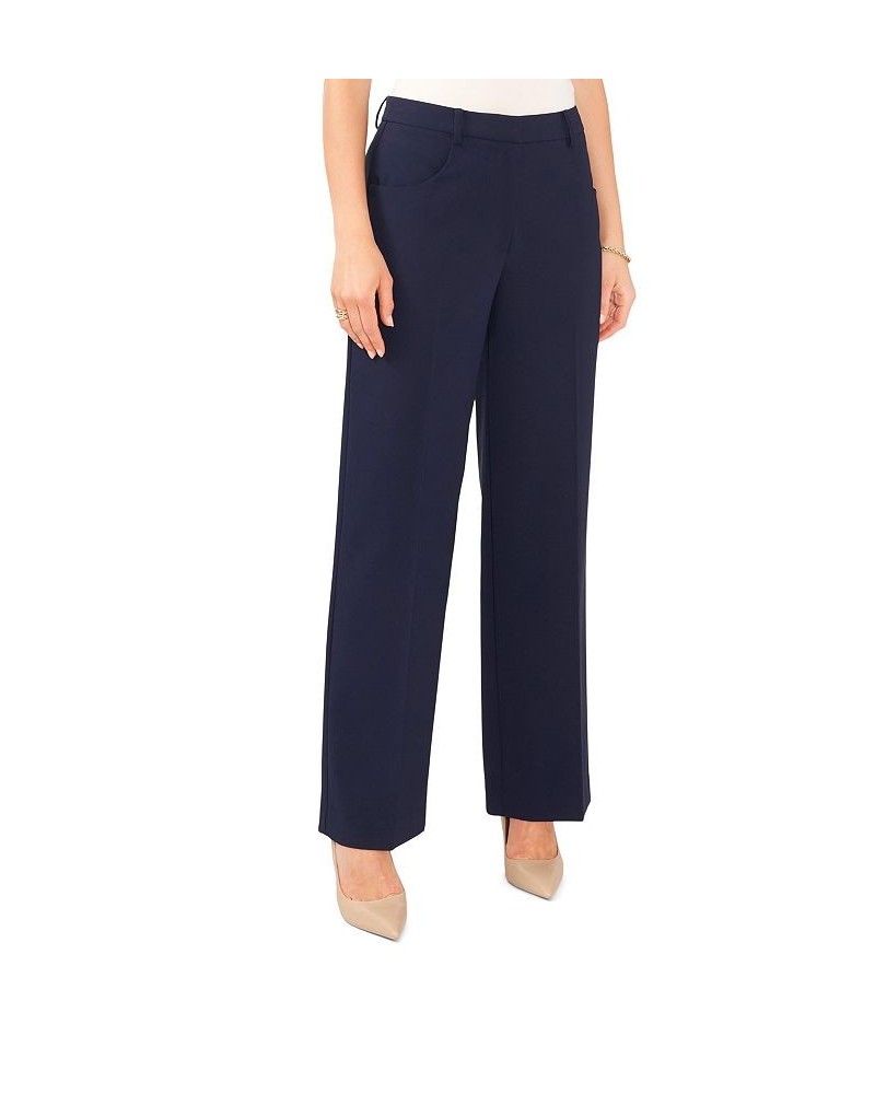 Women's Poly Base Cloth Wide Leg Pants Classisc Navy $39.27 Pants