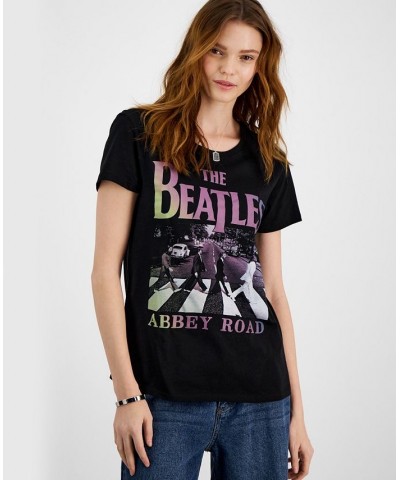 Juniors' Beatles Abbey Road Graphic T-Shirt Black $10.82 Tops