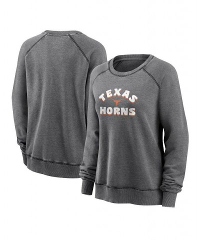 Women's Branded Heathered Charcoal Texas Longhorns French Terry Retro Raglan Pullover Sweatshirt Heathered Charcoal $27.00 Sw...