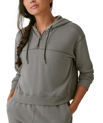 Women's Hibernate Half-Zip Hoodie Top Peat $12.22 Tops