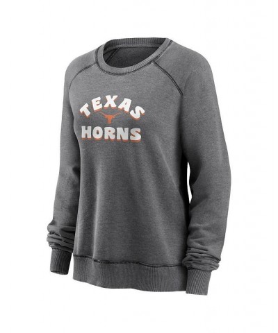 Women's Branded Heathered Charcoal Texas Longhorns French Terry Retro Raglan Pullover Sweatshirt Heathered Charcoal $27.00 Sw...