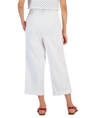 Women's Wide-Leg Sailor Chino Pants White $48.76 Pants