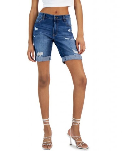 Juniors' Bermuda Denim Shorts Glisten $13.74 Shorts