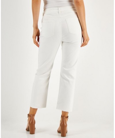 Women's Raw-Hem High-Rise Jeans White $19.23 Jeans