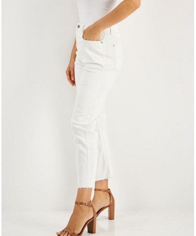 Women's Raw-Hem High-Rise Jeans White $19.23 Jeans