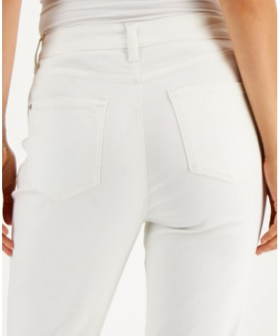 Women's Raw-Hem High-Rise Jeans White $19.23 Jeans