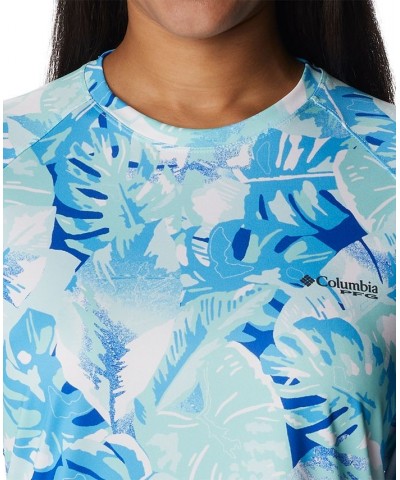 Women's PFG Super Tidal Tee™ Omni-Shade™ T-Shirt Blue $30.60 Tops