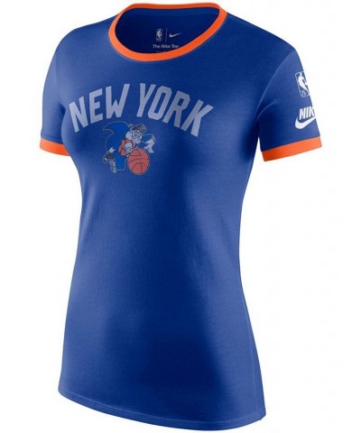 Women's Blue Orange New York Knicks NBA 75th Anniversary Ringer T-shirt Blue, Orange $20.70 Tops