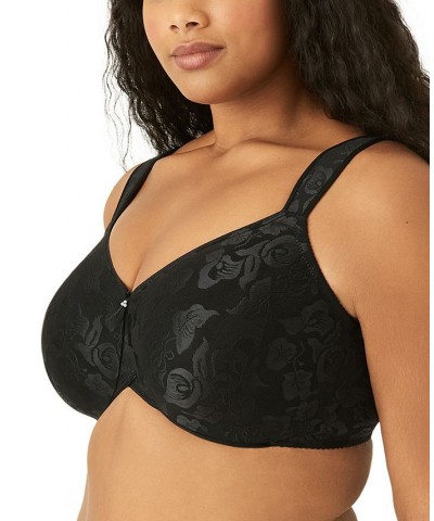 Awareness Full Figure Seamless Underwire Bra 85567 Up To I Cup Black $39.78 Bras