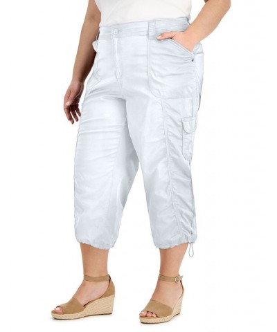 Plus Size Bungee-Hem Capri Pants Bright White $20.85 Pants