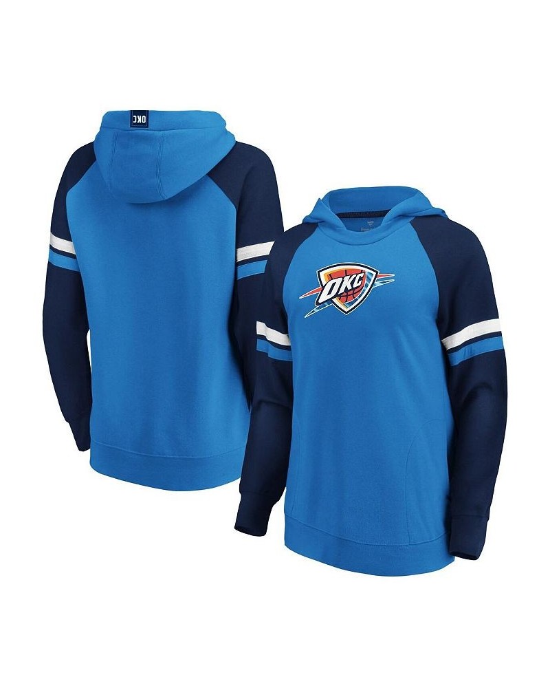 Women's Branded Blue Navy Oklahoma City Thunder Iconic Best in Stock Pullover Hoodie Blue, Navy $33.54 Sweatshirts