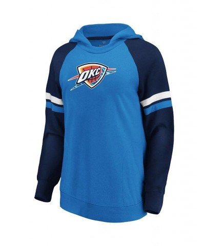 Women's Branded Blue Navy Oklahoma City Thunder Iconic Best in Stock Pullover Hoodie Blue, Navy $33.54 Sweatshirts