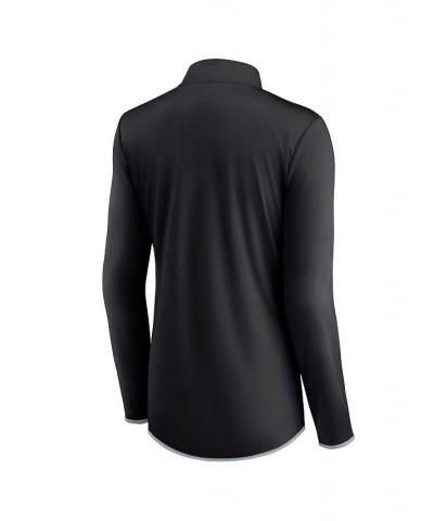 Women's Branded Black Las Vegas Raiders Worth the Drive Quarter-Zip Top Black $31.50 Tops