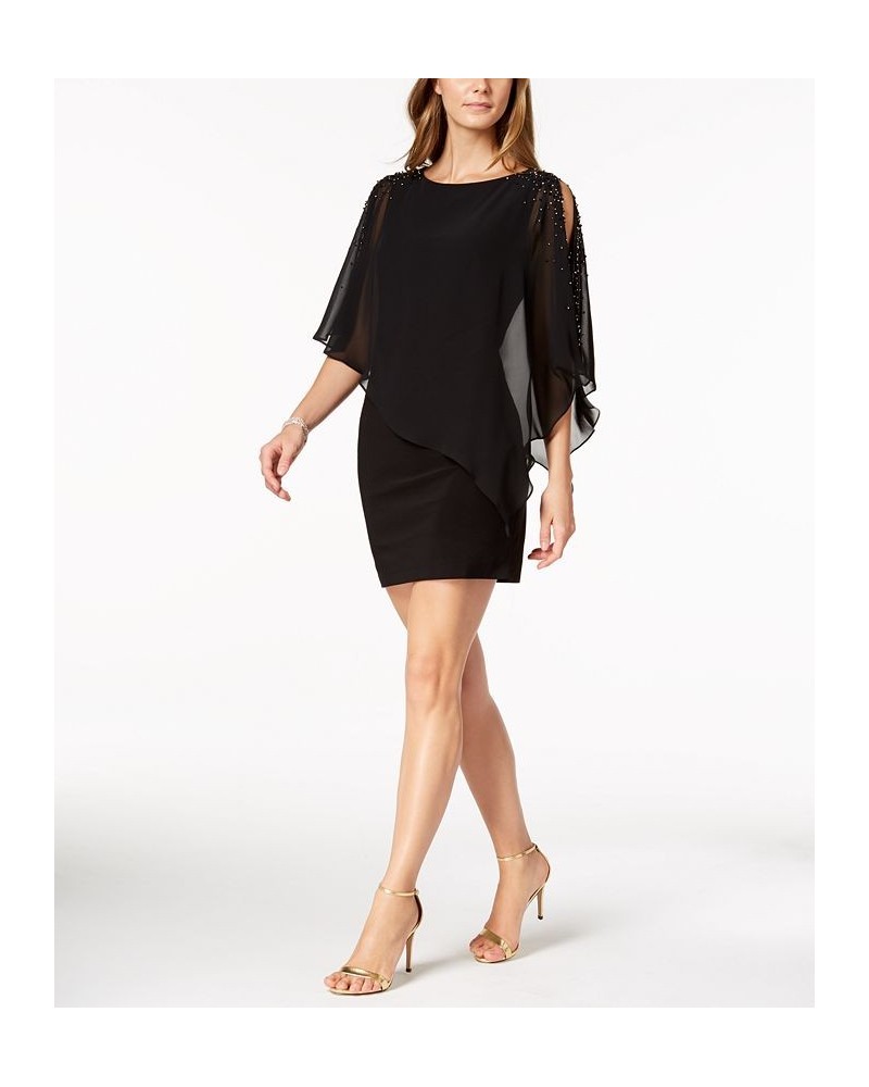 Capelet Sheath Dress Black $44.03 Dresses