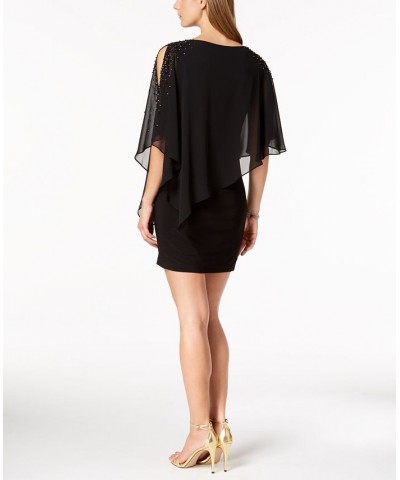 Capelet Sheath Dress Black $44.03 Dresses