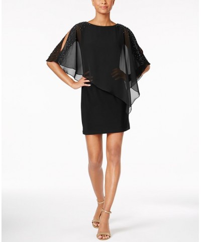 Capelet Sheath Dress Black $44.03 Dresses