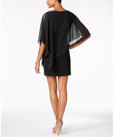 Capelet Sheath Dress Black $44.03 Dresses