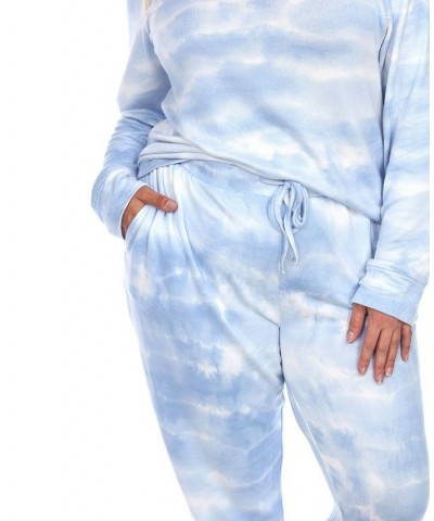 Plus Size Lounge Set 2-Piece Blue $25.80 Sleepwear