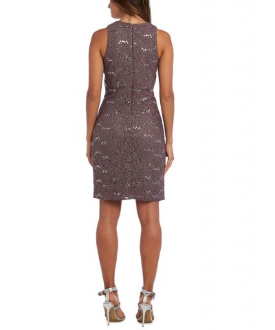 Sequined Lace Cocktail Dress Mocha $48.51 Dresses