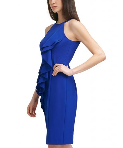 Halter Bodycon Dress Blue $53.28 Dresses