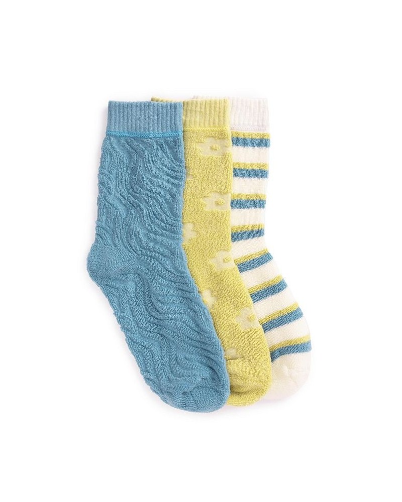 Women's 3 Pack Terry Crew Sock Spring Floral $16.00 Socks