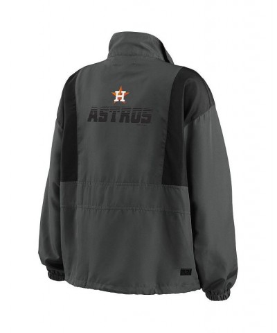 Women's Charcoal Houston Astros Packable Half-Zip Jacket Charcoal $35.20 Jackets