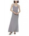 Women's Ring-Embellished Metallic Gown Silver $103.05 Dresses