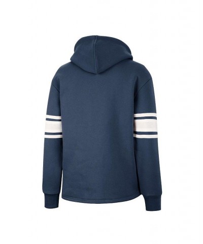 Women's Navy Notre Dame Fighting Irish Mia Striped Full-Snap Hoodie Jacket Navy $35.10 Jackets