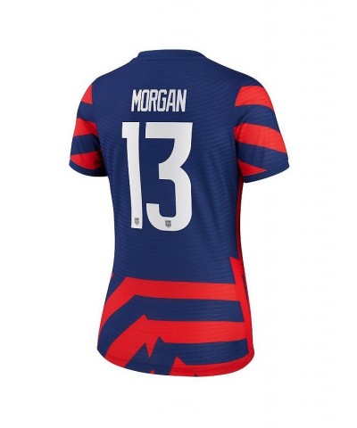 Women's Blue Alex Morgan USWNT 2021/22 Away Vapor Match Authentic Player Jersey Blue $90.30 Jersey