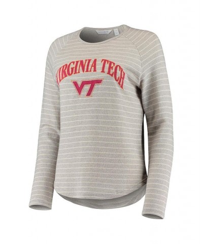 Women's Heathered Gray Virginia Tech Hokies Seaside Striped French Terry Raglan Pullover Sweatshirt Heathered Gray $30.79 Swe...